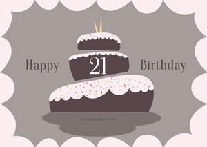 Birthday Cake Card Design